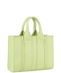 Fashion Faux Tote Satchel Bag GL-0131-M LIME